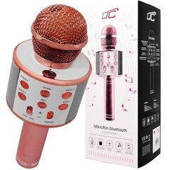 Karaoke mikrofons ar iebūvētu Bluetooth skaļruni LTC, rozā cena un informācija | Mikrofoni | 220.lv