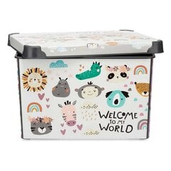 Uzglabāšanas Kaste World Ar rokturiem Plastmasa 22 L (30 x 23,5 x 40 cm) цена и информация | Ящики для вещей | 220.lv