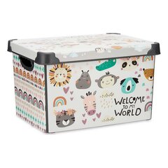 Uzglabāšanas Kaste World Ar rokturiem Plastmasa 22 L (30 x 23,5 x 40 cm) цена и информация | Ящики для вещей | 220.lv