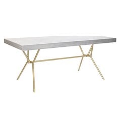 Pusdienu galds DKD Home Decor Pelēks Bronza Balts Misiņš Mango koks (180 x 90 x 76 cm) cena un informācija | Virtuves galdi, ēdamgaldi | 220.lv