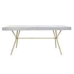 Обеденный стол DKD Home Decor Серый Позолоченный Белый Латунь Древесина манго (180 x 90 x 76 cm) цена и информация | Кухонные и обеденные столы | 220.lv