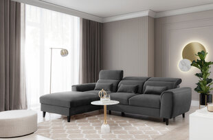 Stūra dīvāns NORE Foble Nube 05, kreisās puses, pelēks cena un informācija | Stūra dīvāni | 220.lv