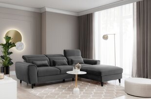 Stūra dīvāns NORE Foble Nube 05, labās puses, pelēks cena un informācija | Stūra dīvāni | 220.lv