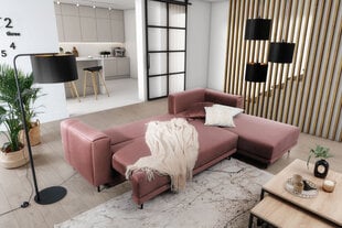 Stūra dīvāns NORE Dalia Nube 24, labās puses, rozā cena un informācija | Stūra dīvāni | 220.lv