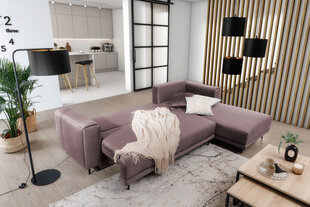 Stūra dīvāns NORE Dalia Loco 24, kreisās puses, violets cena un informācija | Stūra dīvāni | 220.lv