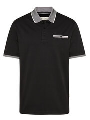 BUGATTI Contrast Collar Black 562057375 цена и информация | Мужские футболки | 220.lv
