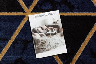 Paklājs EMERALD ekskluzīvs 1020 glamour, stilīgs marvalzis, trijstūri tumši zils / zelts cena un informācija | Paklāji | 220.lv