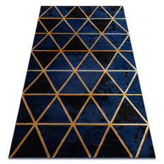 ковер EMERALD эксклюзивный 1020 гламур, стильный Мрамор, треугольники темно-синий / золото цена и информация | Ковры | 220.lv