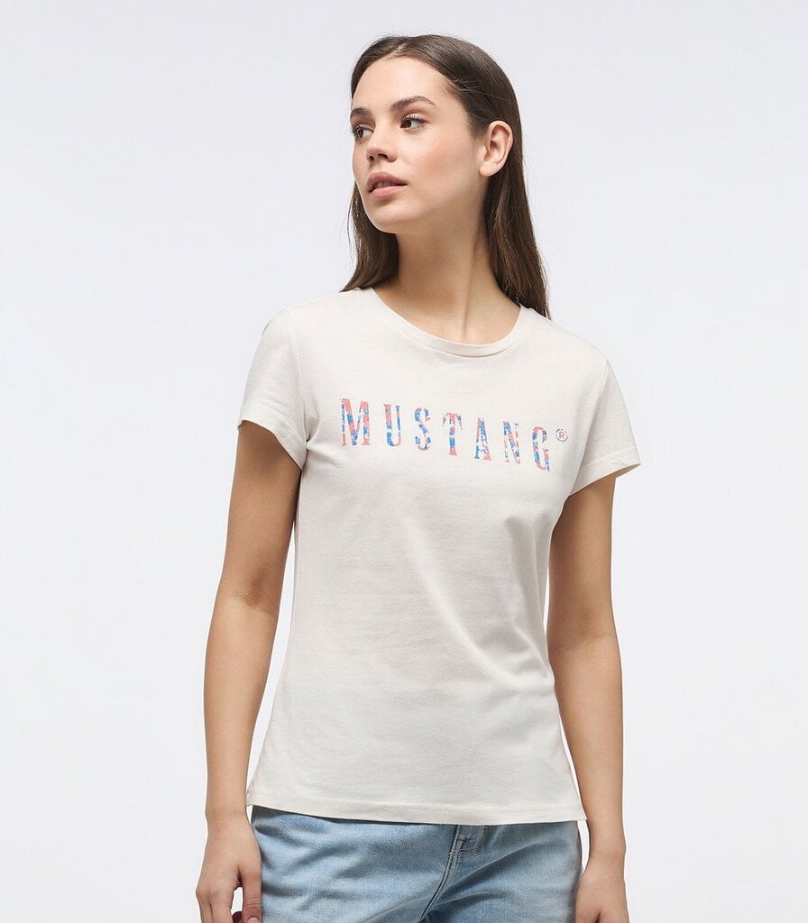 Mustang sieviešu t-krekls 1013782*2013, balts 4058823393324 cena un informācija | T-krekli sievietēm | 220.lv