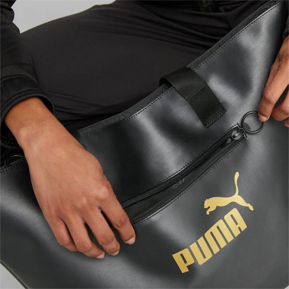 Puma sieviešu iepirkumu soma 079485*01, melns/zeltains 4065452957667 cena un informācija | Sieviešu somas | 220.lv