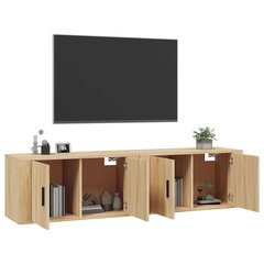 vidaXL sienas TV skapīši, 2 gab., Sonomas ozolkoka, 80x34,5x40 cm цена и информация | Тумбы под телевизор | 220.lv