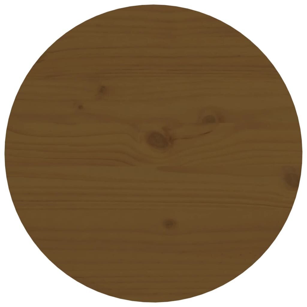 vidaXL kafijas galdiņš, medus brūns, Ø 55x60 cm, priedes masīvkoks cena un informācija | Žurnālgaldiņi | 220.lv