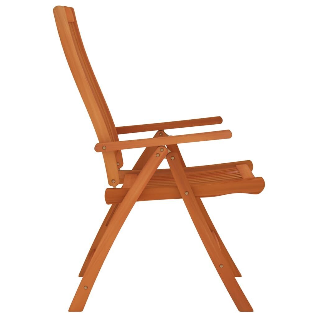 vidaXL saliekami dārza krēsli, 8 gab., eikalipta masīvkoks cena un informācija | Dārza krēsli | 220.lv