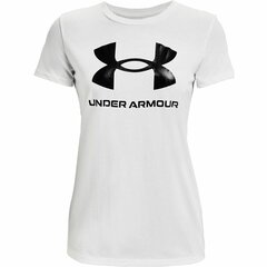 Sieviešu Krekls ar Īsām Piedurknēm Under Armour Sportstyle Balts цена и информация | Женские футболки | 220.lv