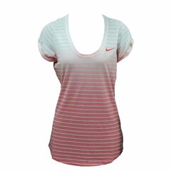 Футболка с коротким рукавом женская Nike SS Dip Dye Burnout, красная / белая цена и информация | Спортивная одежда для женщин | 220.lv