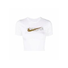 Футболка с коротким рукавом женская TEE SLIM CRP SWOOSH DN5798 Nike 100, белая цена и информация | Спортивная одежда для женщин | 220.lv