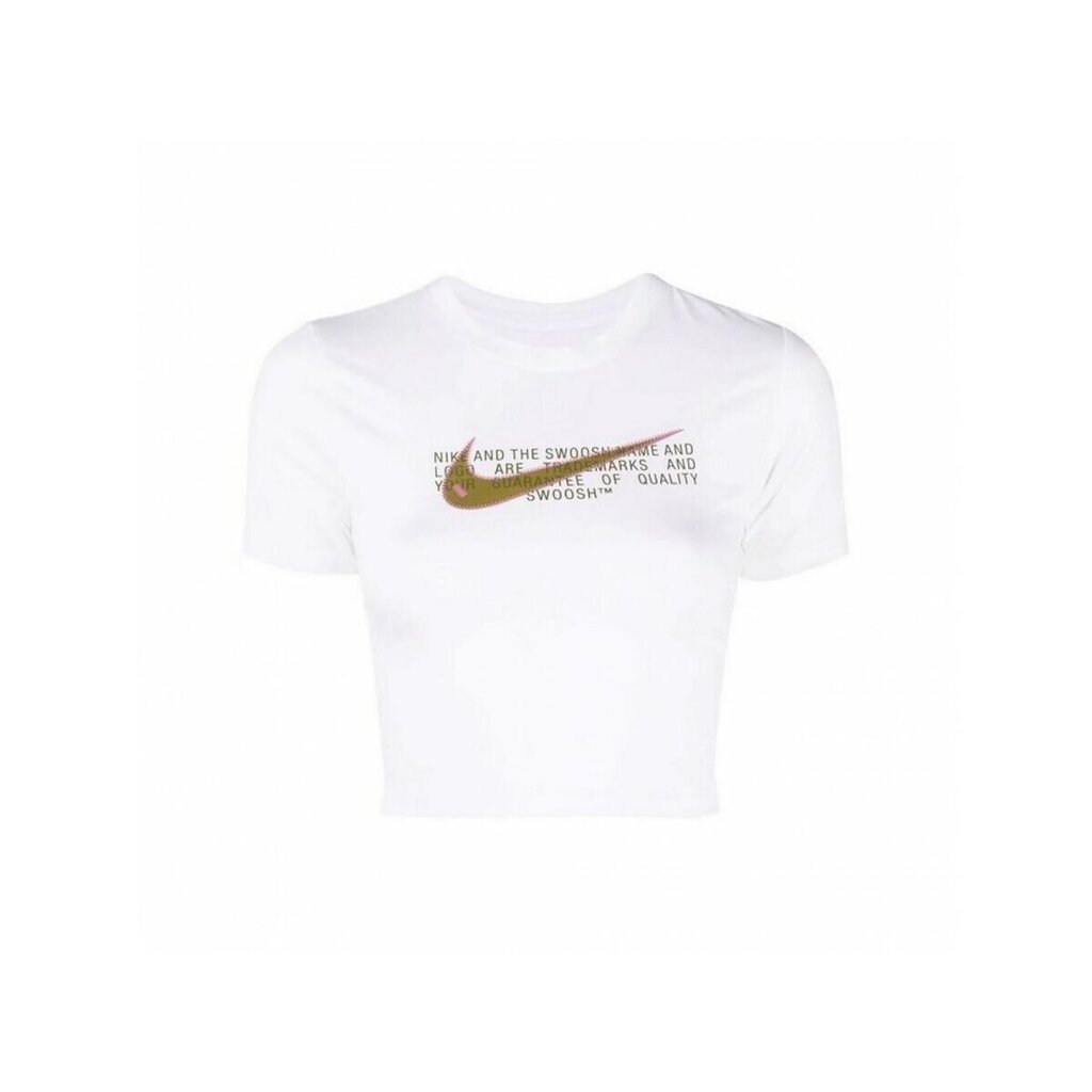 Sieviešu Krekls ar Īsām Piedurknēm TEE SLIM CRP SWOOSH DN5798 Nike 100 Balts cena un informācija | Sporta apģērbs sievietēm | 220.lv