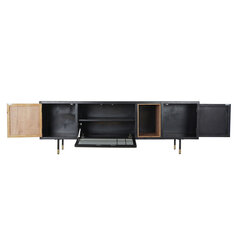 TV mbeles DKD Home Decor Stikls MDF (166 x 40 x 55 cm) cena un informācija | TV galdiņi | 220.lv