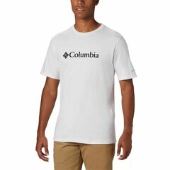 Īsroku Sporta T-krekls Columbia Basic Logo Balts cena un informācija | Vīriešu T-krekli | 220.lv