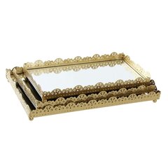 Paplu Komplekts DKD Home Decor spogulis Bronza Metls Austrumniecisks (24 x 14 x 4 cm) cena un informācija | Interjera priekšmeti | 220.lv