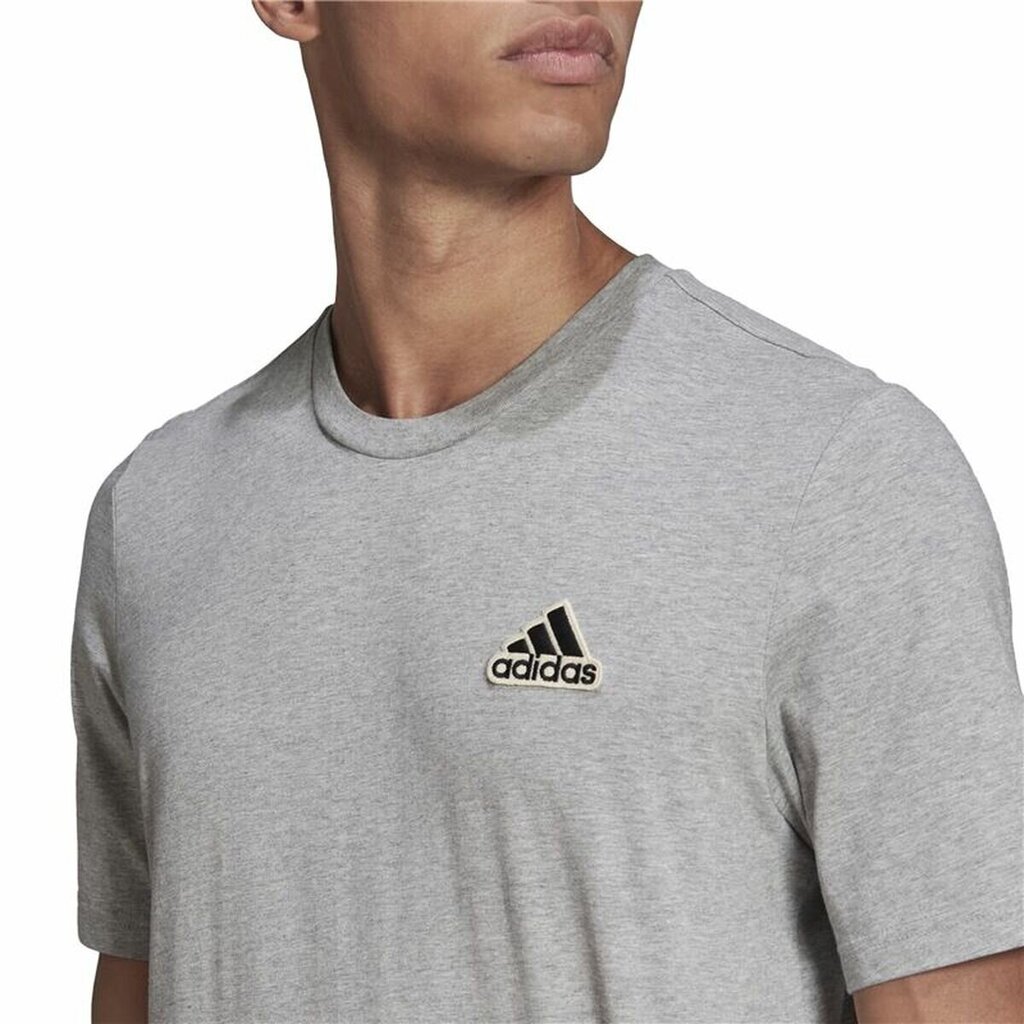Vīriešu Krekls ar Īsām Piedurknēm Adidas Essentials Feelcomfy Pelēks cena un informācija | Sporta apģērbs vīriešiem | 220.lv