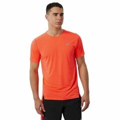 Vīriešu Krekls ar Īsām Piedurknēm New Balance Accelerate Oranžs цена и информация | Мужская спортивная одежда | 220.lv