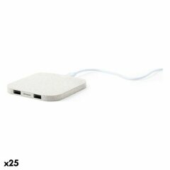 Bezvadu Qi Lādētājs ar USB Pieslēgvietām 146534 ABS (25 gb.) cena un informācija | Lādētāji-akumulatori (Power bank) | 220.lv