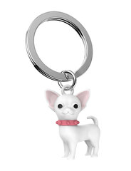 Metalmorphose Meta[l] morphose MTM254-01 Chihuahua atslēgu piekariņš, balts un rozā cena un informācija | Atslēgu piekariņi | 220.lv