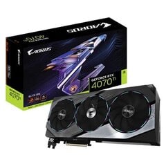 Gigabyte Aorus GeForce RTX 4070 Master 12GB GDDR6X (GV-N4070AORUS M-12GD) cena un informācija | Videokartes (GPU) | 220.lv