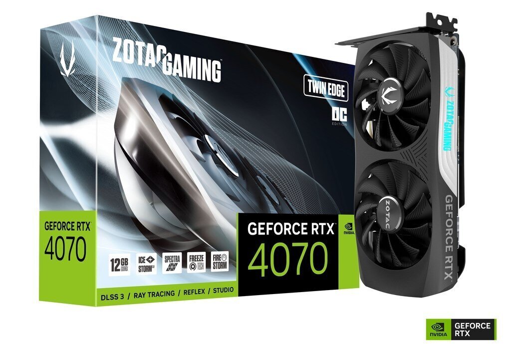 Zotac Gaming GeForce RTX 4070 Twin Edge OC (ZT-D40700H-10M) cena un informācija | Videokartes (GPU) | 220.lv