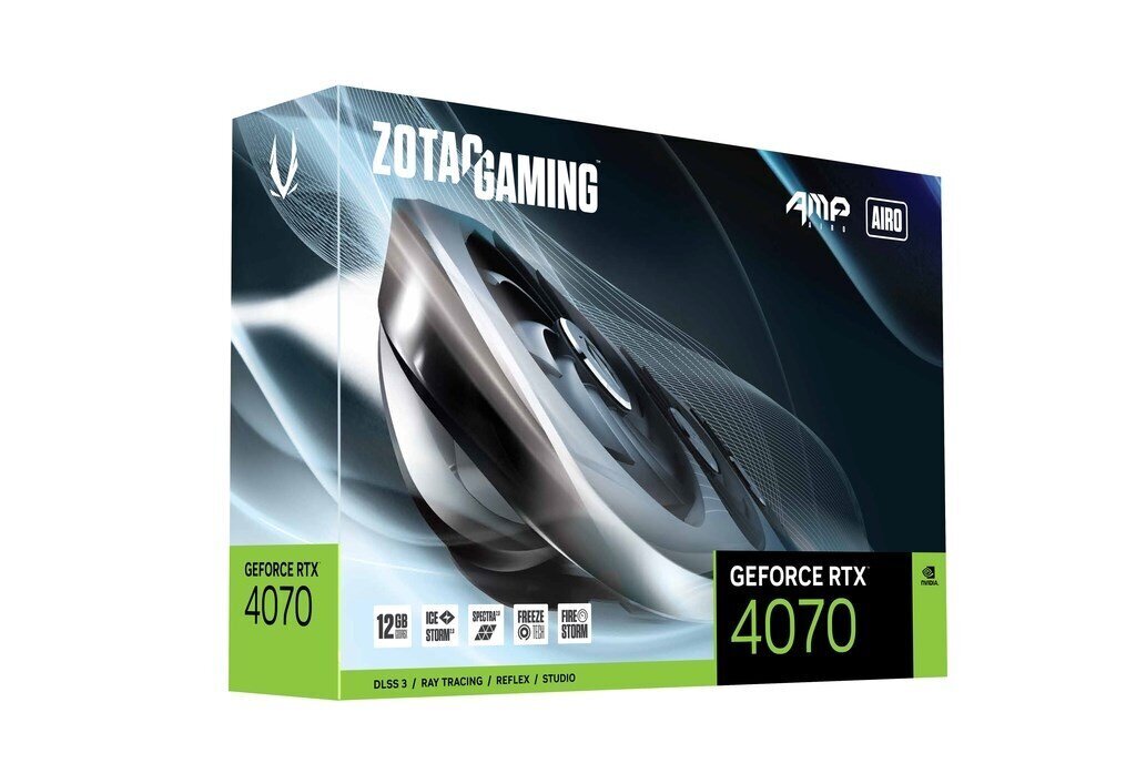 Zotac Gaming GeForce RTX 4070 AMP Airo (ZT-D40700F-10P) cena un informācija | Videokartes (GPU) | 220.lv