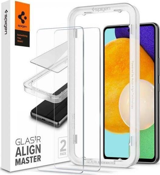 Aizsargstikls Spigen AlignMaster Glas tR 2-Pack Samsung Galaxy A53 5G cena un informācija | Ekrāna aizsargstikli | 220.lv