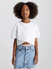 CALVIN KLEIN Stack Logo Overlap T-Shirt 520883052 цена и информация | Рубашки для девочек | 220.lv