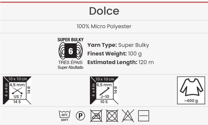 Adīšanas dzija YarnArt Dolce 100 g, krāsa 741 цена и информация | Adīšana | 220.lv