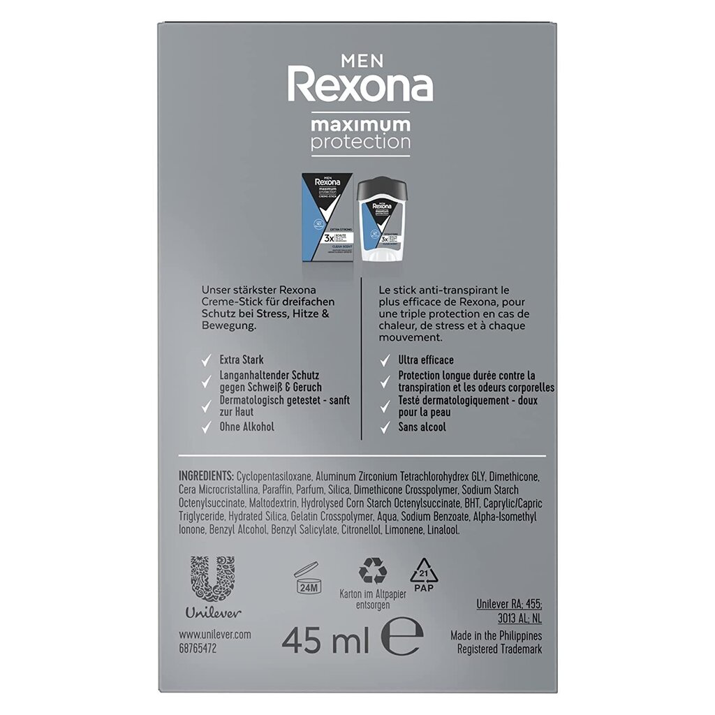 Dezodorants Rexona Max Protection, 45 ml cena un informācija | Dezodoranti | 220.lv