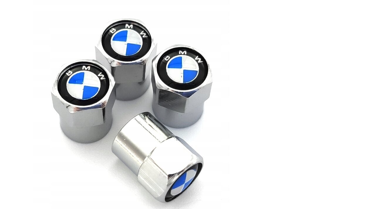 Riteņa vārsta vāks ar BMW emblēmu 4 gab. cena un informācija | Auto piederumi | 220.lv