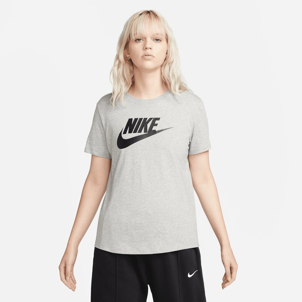 Nike sieviešu T-krekls NSW TEE ESNTL ICN FTRA gaiši pelēks цена и информация | T-krekli sievietēm | 220.lv