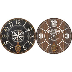 Sienas pulkstenis DKD Home Decor (58 x 8 x 58 cm) (2 gb) cena un informācija | Pulksteņi | 220.lv