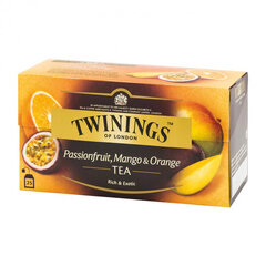 Pievienojumi Melnā tēja ar pasiflotiem, mango, 25x2G, 4 iepakojuma komplekts cena un informācija | TWININGS Pārtikas preces | 220.lv