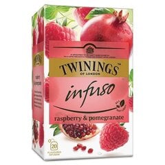 Sadraudzības Augļu tēja ar avenēm, granātas 20x2g, 4 iepakojumi cena un informācija | TWININGS Pārtikas preces | 220.lv