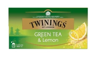 Близнецы зеленый чай с лимоном 25x1,6 г, 40 г, 6 пакетов цена и информация | Чай | 220.lv