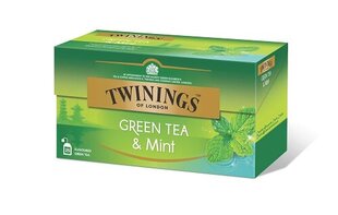 Svinings Zaļā tēja ar piparmētru 25x1,6 g, 40 g, 4 iepakojuma komplekts cena un informācija | TWININGS Pārtikas preces | 220.lv