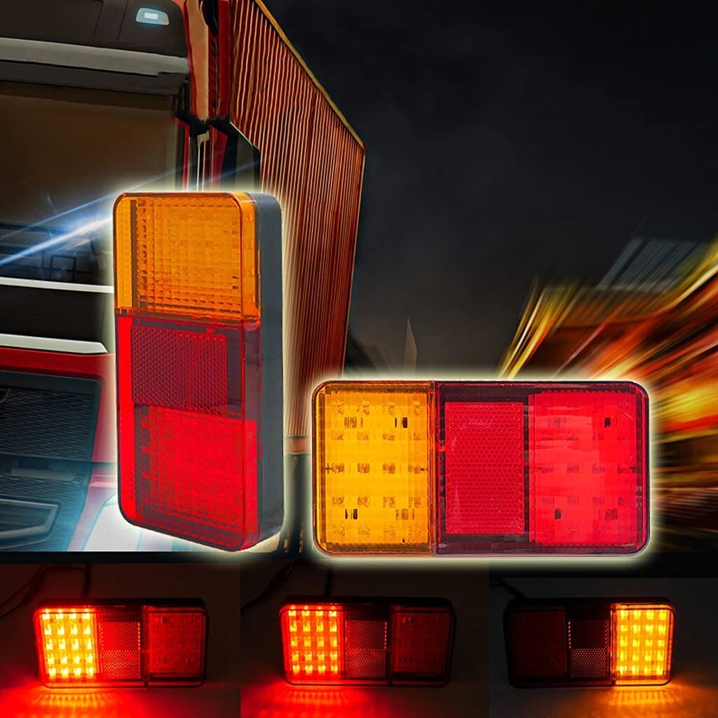 STEEIRO aizmugurējais lukturis, ūdensizturīgs, 12V/24V, kravas piekabei, furgonam, traktoram u.c., 2 gab. cena un informācija | Automašīnu spoguļi, restes, lukturi | 220.lv