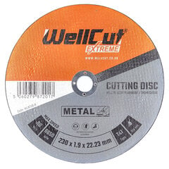 Metāla griešanas disks 230 mm WellCut® WCA23019 cena un informācija | Rokas instrumenti | 220.lv