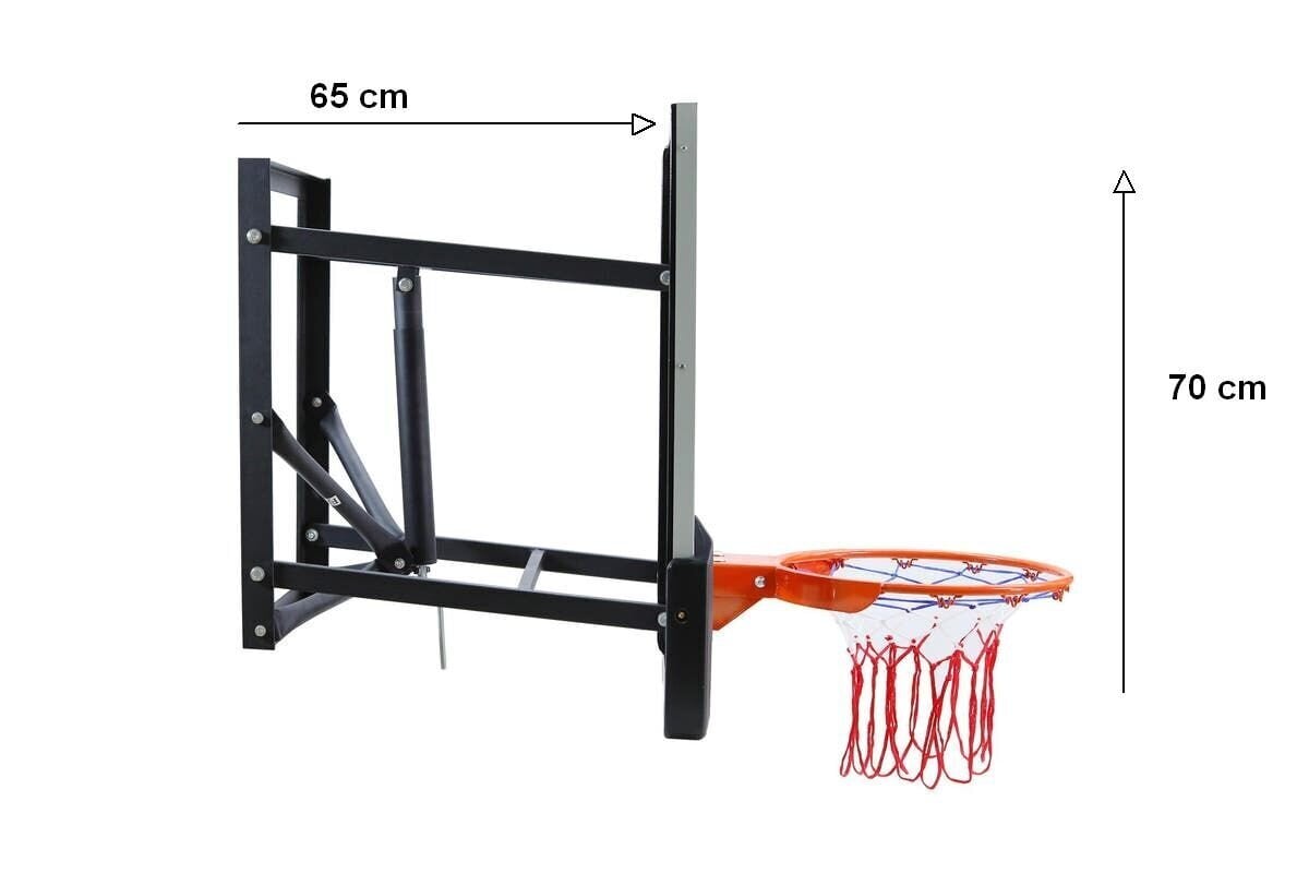 Basketbola dēlis ar grozu Bilaro Montana Class 136x80cm, 8mm rūdīts stikls cena un informācija | Basketbola grozi | 220.lv