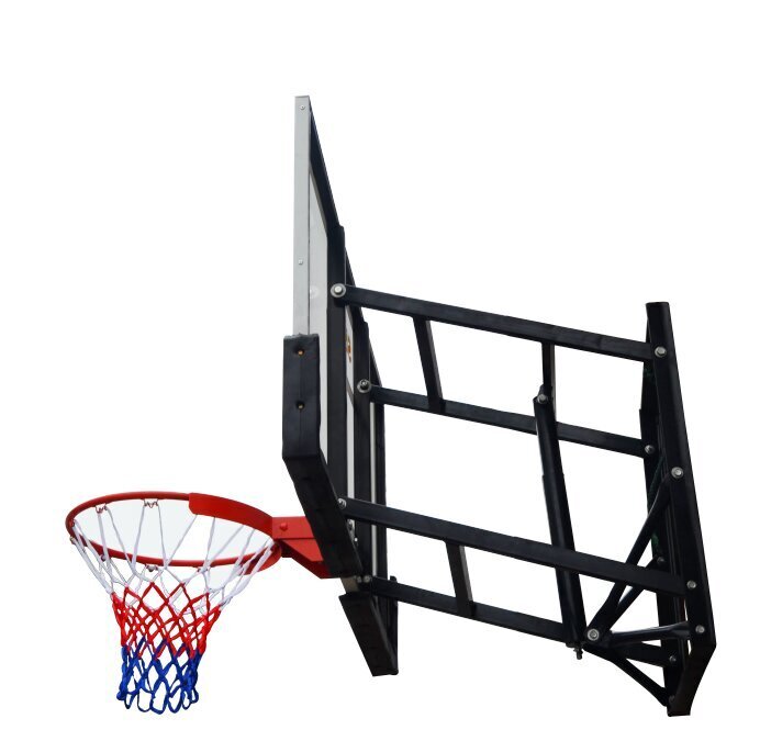 Basketbola dēlis ar grozu Bilaro Montana Class 136x80cm, 8mm rūdīts stikls cena un informācija | Basketbola grozi | 220.lv