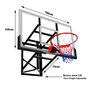 Basketbola dēlis ar grozu Bilaro Montana Max 180x105cm, 12mm rūdīts stikls cena un informācija | Basketbola grozi | 220.lv