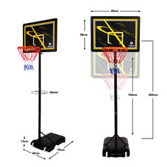 Мобильная баскетбольная стойка Bilaro Junior 80x58cm цена и информация | Баскетбольные стойки | 220.lv