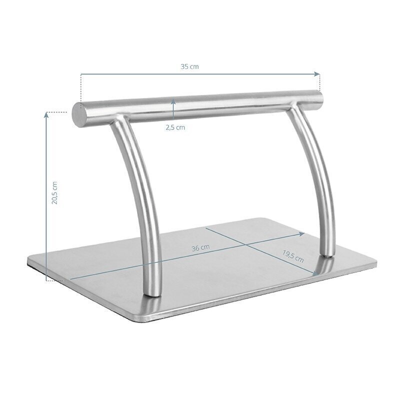 Frizētavas kāju balsts FOOTREST 35cm CHROME cena un informācija | Mēbeles skaistumkopšanas saloniem | 220.lv