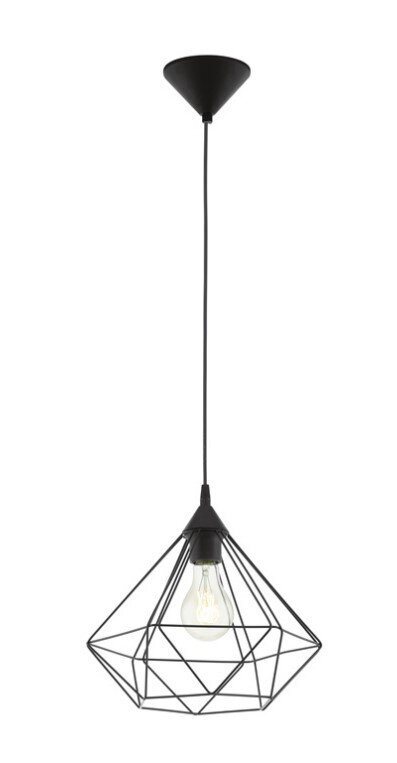Melna piekārta lampa Eglo 60 W E27 cena un informācija | Piekaramās lampas | 220.lv